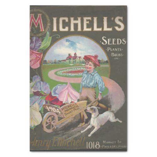 Vintage Seed Catalog 1904 Michells Plants Seeds Tissue Paper