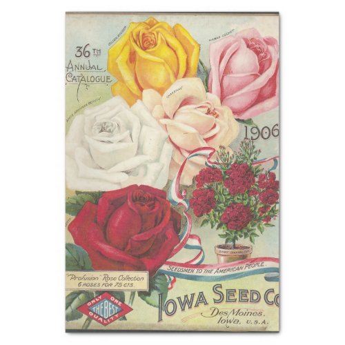 Vintage Seed Catalog 1906 Iowa Seed Company Tissue Paper