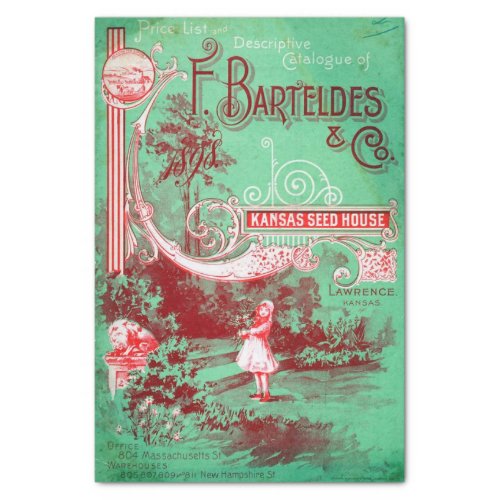 Vintage Seed Catalog Barteldes Kansas Seed Tissue Paper