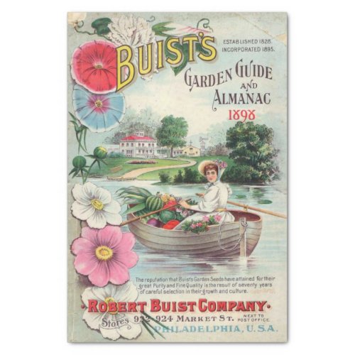 Vintage Seed Catalog Buists Garden Guide 1898 Tissue Paper