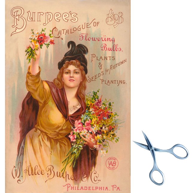 Vintage Seed Catalog Burpees Flower Bulbs 1893 Tissue Paper (Creator Uploaded)