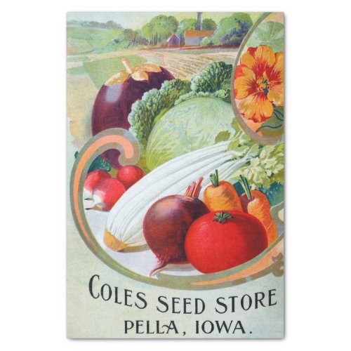 Vintage Seed Catalog Coles Seed Store Pella Iowa Tissue Paper