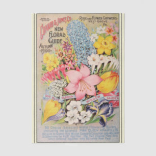 Vintage Seed Catalog Conard 1900 Roses and Flowers Tissue Paper