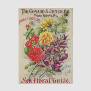 Vintage Seed Catalog Conard Jones, Autumn 1898 Tissue Paper