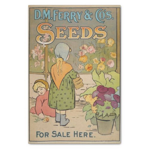 Vintage Seed Catalog DM Ferry Seeds Tissue Paper
