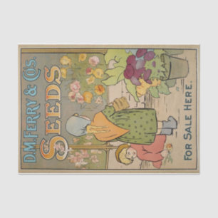 Vintage Seed Catalog, D.M. Ferry Seeds Tissue Paper