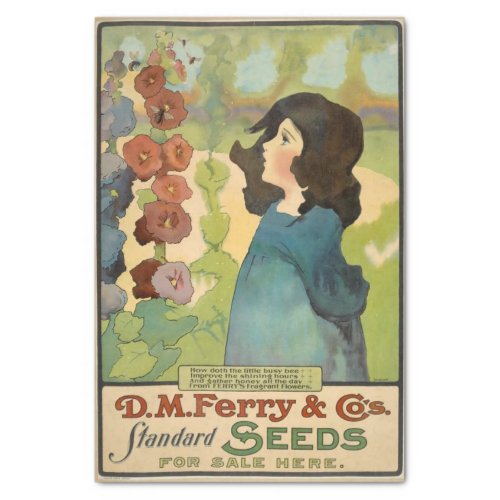 Vintage Seed Catalog DM Ferry Standard Seeds Tissue Paper