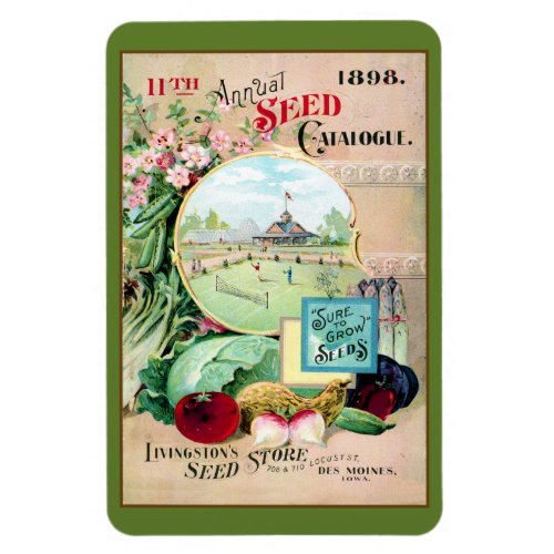 Vintage Seed Catalog Des Moines Magnet