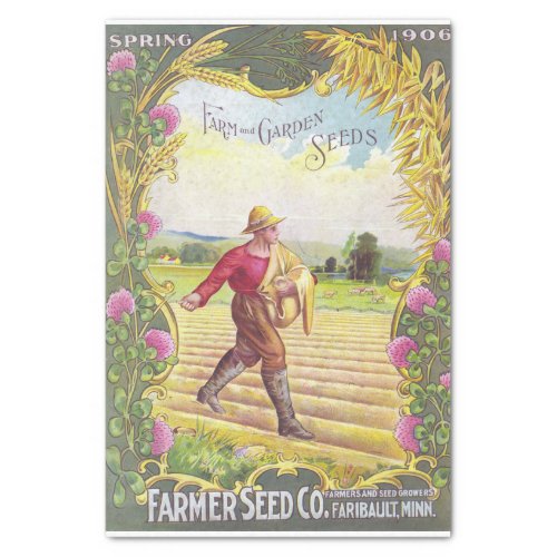 Vintage Seed Catalog Farmer Seed Co Farm Garden Tissue Paper