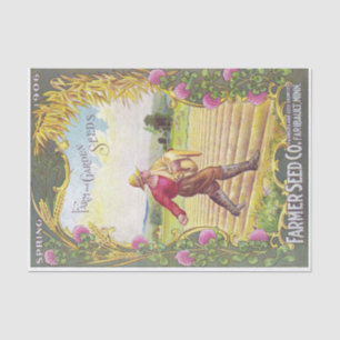 Vintage Seed Catalog Farmer Seed Co, Farm Garden Tissue Paper