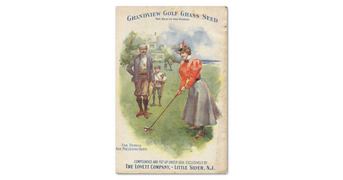 Vintage Seed Catalog Grandview Golf Grass Seed Tissue Paper Zazzle