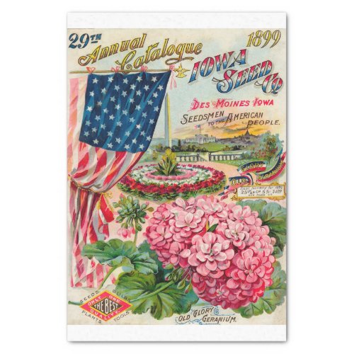 Vintage Seed Catalog Iowa Seed 29th Annual 1899 Tissue Paper