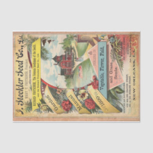Vintage Seed Catalog J. Steckler, 1899 Tissue Paper