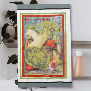 Vintage Seed Catalog Kitchen Towel