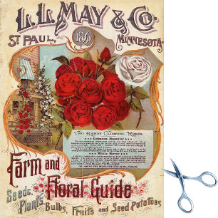 Vintage Seed Catalog L.L. May Farm & Floral Guide Tissue Paper