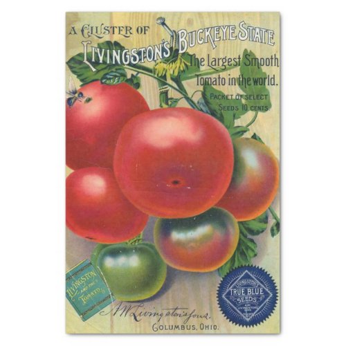 Vintage Seed Catalog Livingstons Buckeye State Tissue Paper