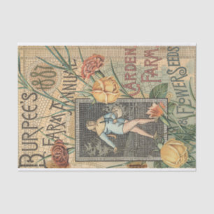 Vintage Seed Catalog Mosaic Burpee's 1887 Tissue Paper