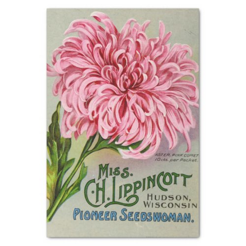 Vintage Seed Catalog Ms Lippincott Flowers Tissue Paper