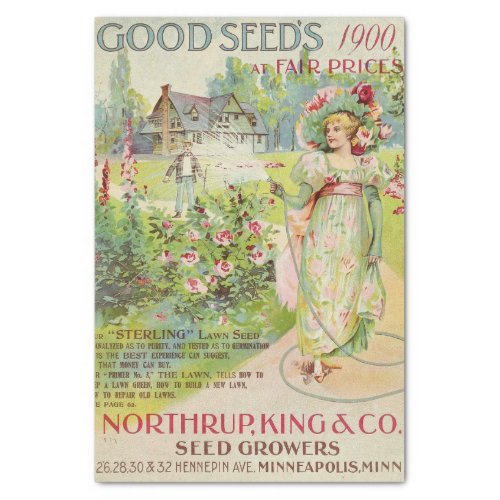 Vintage Seed Catalog Northrup 1900 Tissue Paper