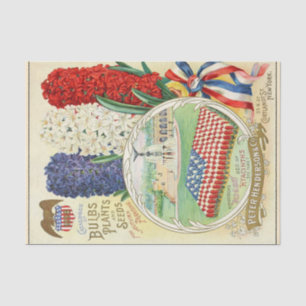 Vintage Seed Catalog, Old Glory, Hyacinths Tissue Paper