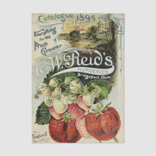 Vintage Seed Catalog, Reid's Nurseries, 1895 Tissue Paper