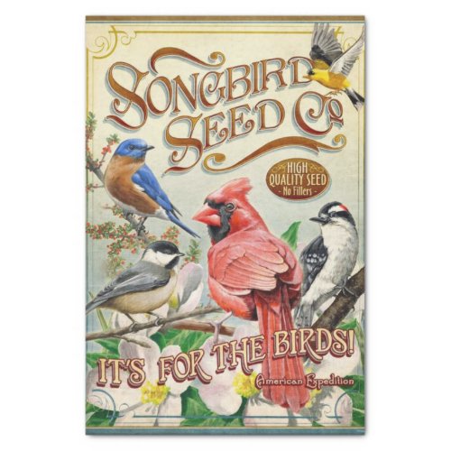 Vintage Seed Catalog Songbird Seed Company Tissue Paper