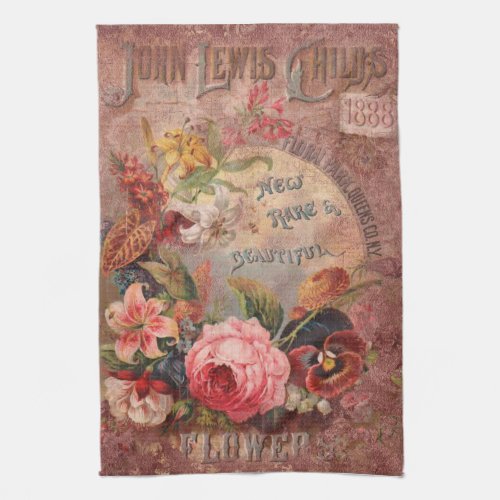 Vintage Seed Catalogue Cover Tea Towel