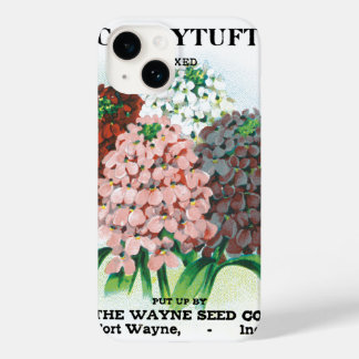 Vintage Seed Packet Art, Candytuft Garden Flowers Case-Mate iPhone 14 Case