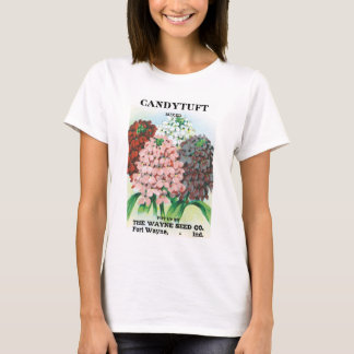 Vintage Seed Packet Art, Candytuft Garden Flowers T-Shirt