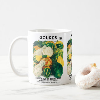 Vintage Seed Packet Art, Mixed Gourds Squash Coffee Mug