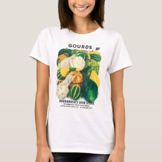 Vintage Seed Packet Art, Mixed Gourds Squash T-Shirt