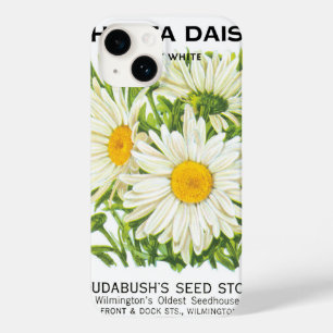 Vintage Seed Packet Art, Shasta Daisy Flowers Case-Mate iPhone 14 Case