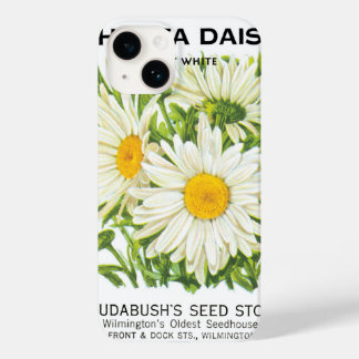 Vintage Seed Packet Art, Shasta Daisy Flowers Case-Mate iPhone 14 Case