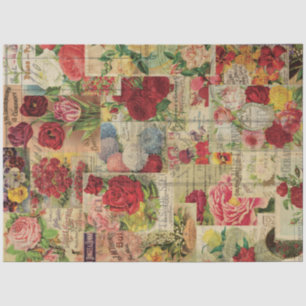 Vintage Seed Packet Collage Tissue Paper