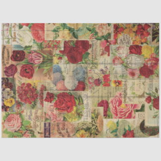Vintage Seed Packet Collage Tissue Paper