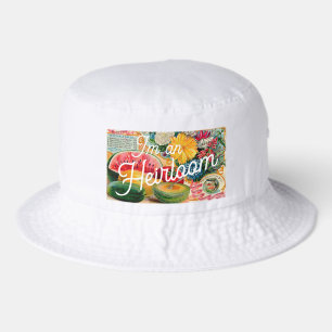Vintage seed packet funny heirloom Gardner Bucket Hat