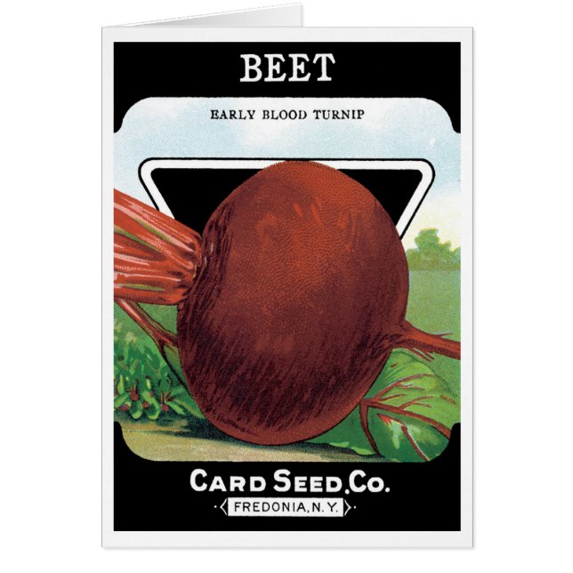Vintage Seed Packet Label Art, Beet Vegetables Cards (Front)