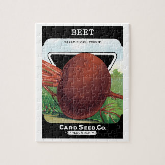 Vintage Seed Packet Label Art, Beet Vegetables Jigsaw Puzzle