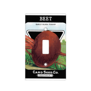 Vintage Seed Packet Label Art, Beet Vegetables Light Switch Cover