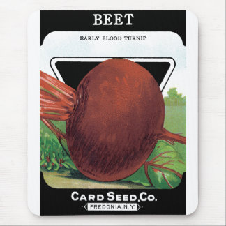 Vintage Seed Packet Label Art, Beet Vegetables Mouse Pad