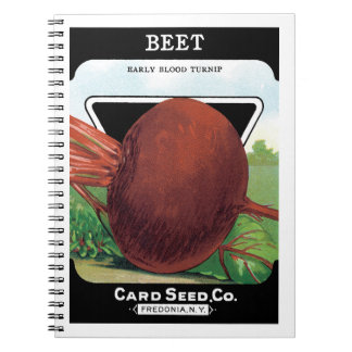 Vintage Seed Packet Label Art, Beet Vegetables Notebook