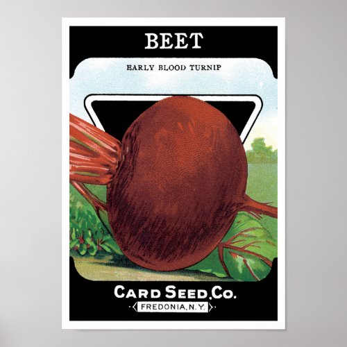 Vintage Seed Packet Label Art, Beet Vegetables