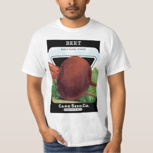 Vintage Seed Packet Label Art, Beet Vegetables T-Shirt