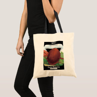 Vintage Seed Packet Label Art, Beet Vegetables Tote Bag