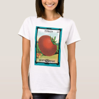 Vintage Seed Packet Label Art, Burt's Seed Tomato T-Shirt