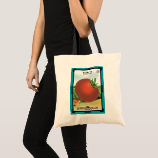 Vintage Seed Packet Label Art, Burt's Seed Tomato Tote Bag
