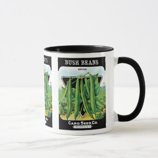Vintage Seed Packet Label Art, Bush Bean Veggies Mug