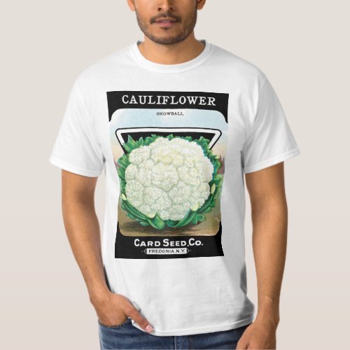 Vintage Seed Packet Label Art, Cauliflower Veggies