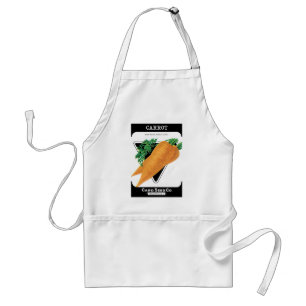 Vintage Seed Packet Label Art, Danvers Carrots Adult Apron