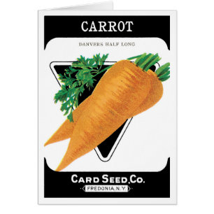 Vintage Seed Packet Label Art, Danvers Carrots Cards